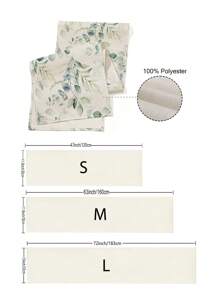 1 pieza Camino de mesa con estampado de hoja, de poliéster para decoración de mesa de la cocina en el hogar y fiestas, adecuado para todas las estaciones como regalo navideño
