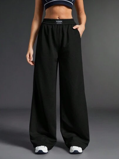 Exploreva Damens enfärgade patchficka Casual mångsidiga utomhusbyxor