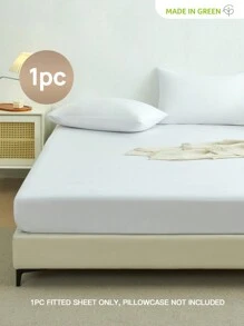 1 bộ ga trải giường màu trơn, phù hợp với nệm có độ dày 15-17 inch, mềm mại, chống nhăn, thoáng khí và thoải mái, thiết kế túi sâu, phù hợp với giường đơn, giường đôi, giường cỡ Queen và King. - trắng - Xem 2