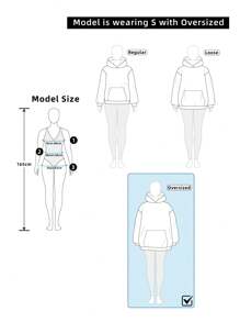 SHEIN EZwear Áo hoodie rộng rãi phong cách Mỹ cổ điển tối giản in hình tiếng Anh cho nữ - Màu Hồng baby - Xem 3