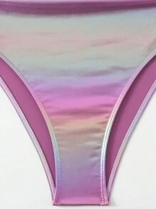 SHEIN Swim Curve Summer Beach Women Plus Size Swimwear Bottom With Ruffle Design - Multicolor - View 3