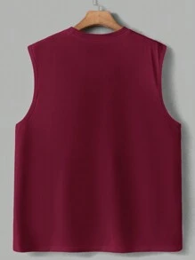 Manfinity Homme Men's Casual Round Neck Loose Fit Everyday Top