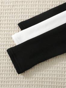 Koszulka dla dziewcząt w wieku 3 lat, gładka, dzianinowa, z okrągłym dekoltem i długim rękawem, skrócona, ulepszona, ciepła tkanina, podszewka termiczna bez bycia grubym, podstawowy elastyczny uniwersalny top dla dziewcząt na jesień i zimę