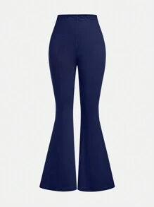 SHEIN Girlism Spodnie dzwony dla dziewcząt w jednolitym kolorze, swobodne i uniwersalne, 3 szt. - Granatowy - Zobacz 4