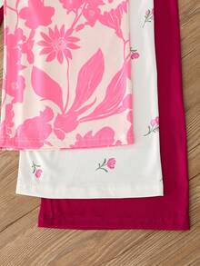 3件装花卉印花浪漫女士睡裤 - 彩色 - 查看 5