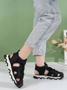 1 Pair Black Fashion Children Casual Sports Sandals