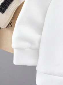 SHEIN Leap Crew 6 件套儿童年轻男孩基本款多功能羊毛红、海军蓝、白色运动衫和裤子套装适合圣诞节和冬季外出，超暖穿着 - 彩色 - 查看 3