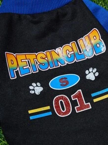 Sudadera con estampado de degradado azul y negro, diseño casual unisex para gatos y perros de Petsinclub - Multicolor - Ver 5