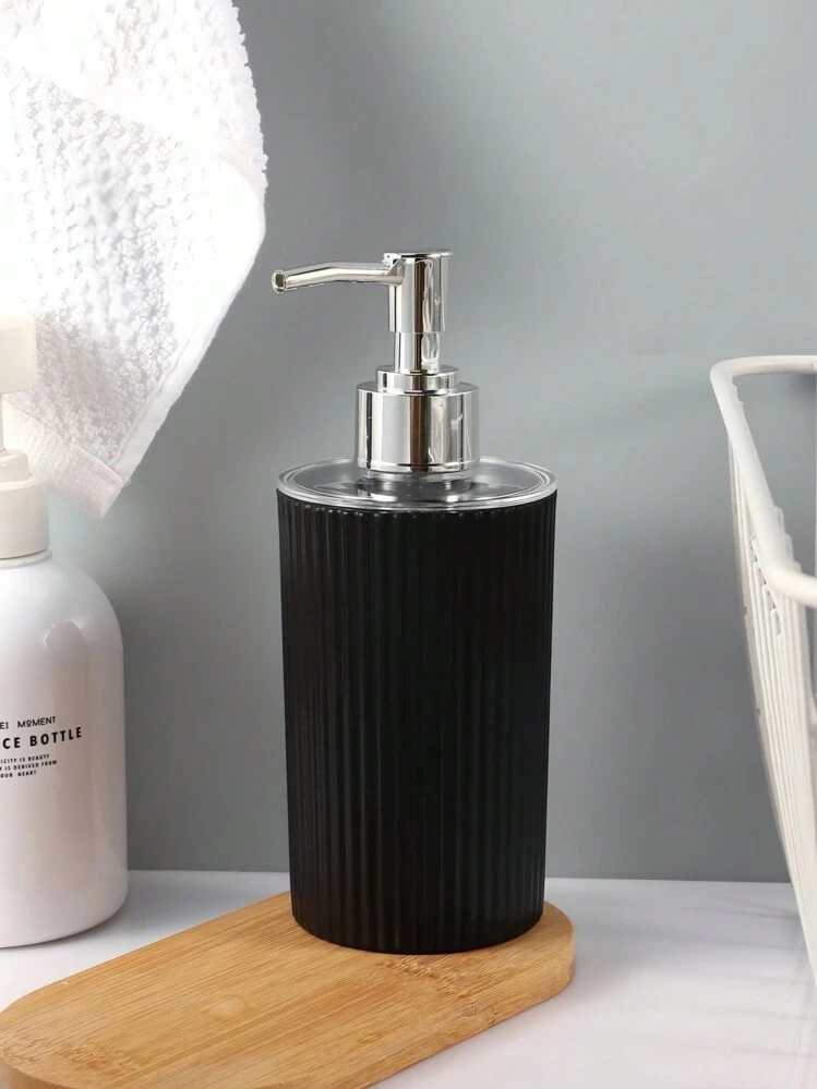 GMISUN Set Da 2 Dispenser Per Sapone In Vetro Nero Opaco 350 Ml – Con Pompa In ABS Ed Etichette Impermeabili – Per Cucina E Bagno