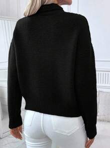 SHEIN Clasi High-End Bow Decor Stylish Knitted Loose Pullover Sweater For Women