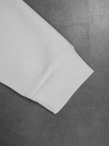 PAVTROS Manfinity Streetrush Men Letter Print Pocket Design Simple Hooded Sweatshirt And Pants Set - White - View 3