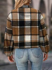 LanaWest Checkered Short Jacket For Women, Fashionable & Versatile, Autumn New Arrival - Multicolor - View 2