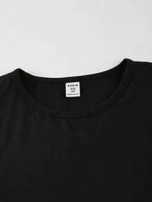 Áo thun cổ tròn tay ngắn in hình Giáng sinh cho bé trai tuổi teen, áo rộng rãi mềm mại và thoải mái - màu đen - Xem 4