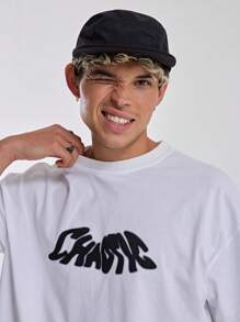 Musero Men Chaotic Oversized Graphic T Shirt - White - View 4