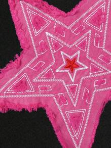 ROMWE MEN Street Life 2pcs/Set Men's Street Graphic Print Sweatshirt And Sweatpants Tracksuit - Black - View 7