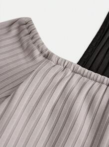 Tween Girls' T-Shirt, Street Cool Halter Neck With Asymmetric Hem And Flare Sleeves, Perfect For Spring And Fall - Multicolor - View 4