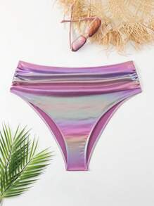 SHEIN Swim Curve Summer Beach Women Plus Size Swimwear Bottom With Ruffle Design - Multicolor - View 1