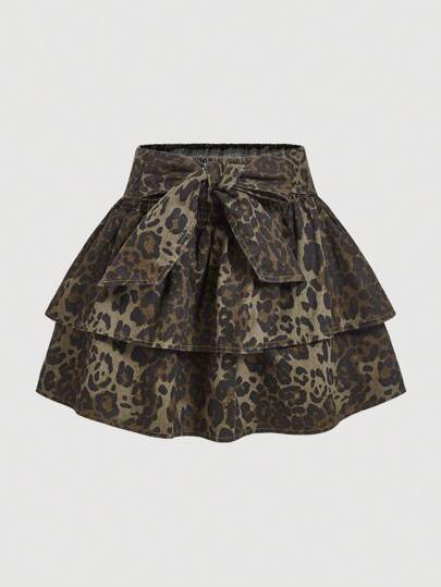 SHEIN MOD 女士牛仔 A 字形分层蝴蝶结长裙，蓝色文艺复兴连衣裙，可爱裙子，秋季女裙，法式裙子，秋季女士裙子，蓝色