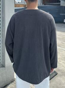 Manfinity Dauomo Sudadera con capucha de manga larga y cremallera frontal minimalista para hombres, para uso casual diario