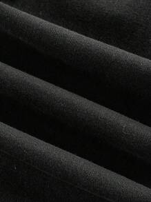 SHEIN Tall Women's Jeans Black Skinny Flared Pants Cross Waist Flared Pants Flare Leggings Fall Women Clothes Fall