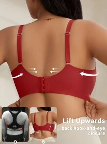 NudeFit 1 件女士加大码软杯凝胶垫无线聚拢文胸