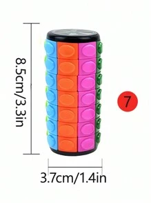 1pc 3D Rubik's Corn Cube, Finger Cube, Cylinder Cube, Personalized Puzzle High Difficulty 3/5/7 Layers Cube, Adult Stress Relief Toy, 3d Fidget, Sensory Cube, Rubex Cube, Sensory Toys, Fidget, Fidget Toys, Stress Balls, Pe, Squishies - Multicolor - View 7