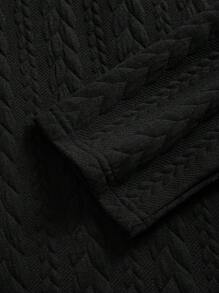 Manfinity Homme 1 Stück Herren Lässige Kapuzen Sweatshirt mit Tunnelzug, Herbst/Winter, Grafik Sweatshirt, Herbst Herrenkleidung - Schwarz - Übersicht 3