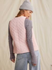 WESTFADE Chaleco/chaqueta acolchada con nudo delantero - Rosa - Ver 7