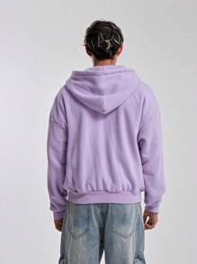 Musero Men Zip Through Acid Wash Hoodie - Multicolor - View 3