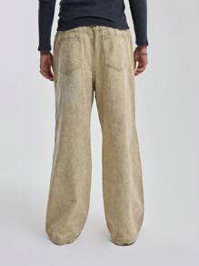 Musero 抽绳腰带宽松阔腿拼接牛仔裤 春夏必备 - 彩色 - 查看 5