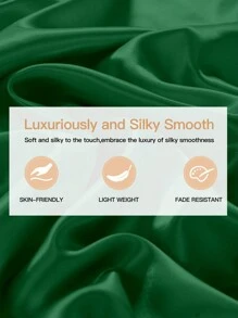 Ga trải giường HONEYMOON màu trơn bằng vải satin bóng, phù hợp với nệm có độ sâu 9-12 inch, sang trọng và mềm mại như lụa, cực kỳ mềm mại và thoáng khí, chống co rút, có thể giặt máy - Kích thước T F Q K cho gia đình và ký túc xá, đạt chứng nhận Oeko-Tex, màu xanh đậm. - Màu xanh lá cây đậm - Xem 6