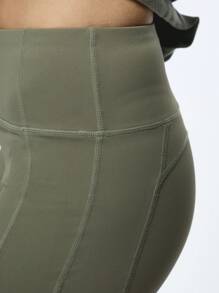 MISSGUIDED High Waisted Athletic Workout Shorts Premium Moisture Wicking Compression Running Yoga Exercise Shorts Perfect For St Patricks Day Celebrations - Green - View 6