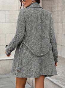 SHEIN Clasi Women Overcoat For Commute & Casual Wear With Stylish Design, Autumn/Winter