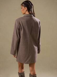 MUSERA 老钱女士西装外套，优雅商务休闲风，适合夏季、春季、假期、毕业舞会、婚礼、生日等场合。 - 咖啡棕 - 查看 3