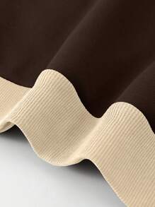 Manfinity Dauomo Men Colorblock Long Sleeve Letter Graphic Simple Casual Hoodie, Fall