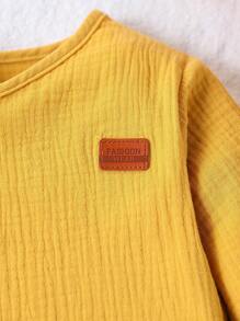 SHEIN 男婴/女婴中式长袖上衣和裤子 2 件套，优雅的演出服装、学校活动服装，融合经典绅士元素和现代时尚风格