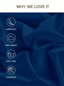 1 buah Sprei Fitted Warna Polos, Pelindung Kasur, Lembut & Bernapas, Cocok untuk Kasur Ukuran Twin, Full, Queen, King, Perlengkapan Tidur Penting untuk Rumah dan Asrama - Navy Blue - View 5