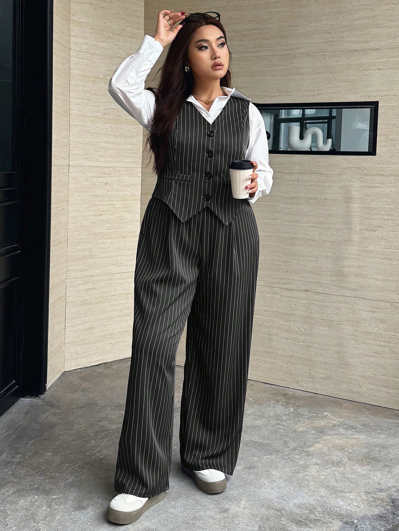 Easura مجموعة بنطلون وسترة رسمية/كاجوال من قطعتين...