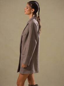 MUSERA 老钱女士西装外套，优雅商务休闲风，适合夏季、春季、假期、毕业舞会、婚礼、生日等场合。 - 咖啡棕 - 查看 2