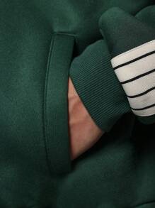 SUMWON Retro Style Athletic Track Suit Loungewear Set Winter Sports Co-Ord Training Jogger Two Piece Exercise Workout Streetwear - Green - View 6