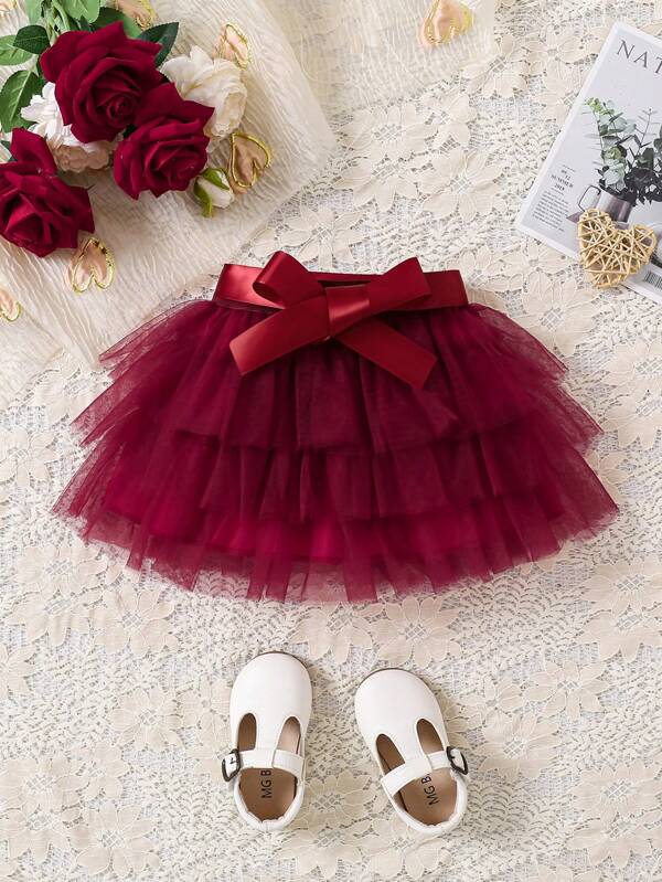 SHEIN Baby Girl Tutu Skirt, Party Dress, Holiday Costume, Photography Prop