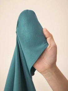 SHEIN 蓝绿色纽扣前口袋孕妇中长连衣裙，适合孕妇，秋季 - 水鴨藍 - 查看 7