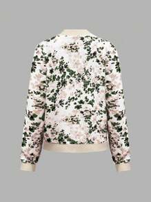 SHEIN LUNE 女士秋季休闲花卉印花夹克