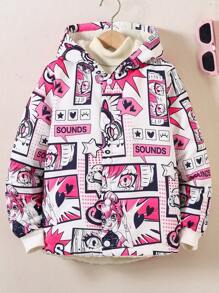 Tween Girls Floral Print Button Up Casual Hooded Jacket