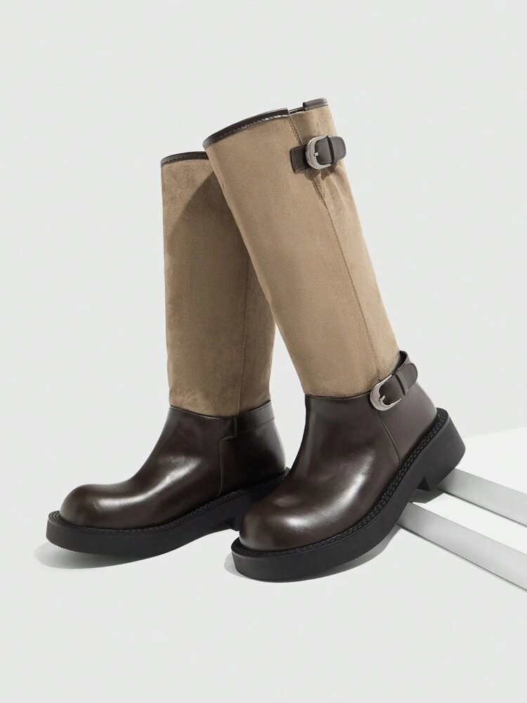 CUCCOO GRLICON Women's Over-The-Knee Boots, Y2K Style, Punk Rock, Biker, Cool Girl, Suitable For Halloween, Christmas, Party Occasions