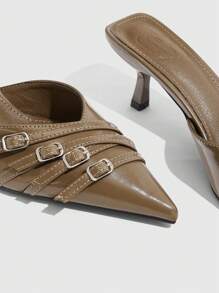 CUCCOO GRLICON 女士 Y2K 朋克风格高跟鞋，适合摩托车、酷女孩、万圣节、圣诞节、派对装扮