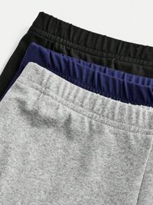 SHEIN Girlism Spodnie dzwony dla dziewcząt w jednolitym kolorze, swobodne i uniwersalne, 3 szt. - Granatowy - Zobacz 9