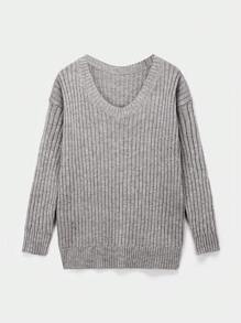 LYSMO Ramadan Women Basic Casual Sweater, Fashion & Everyday Wear - Light Grey - View 1