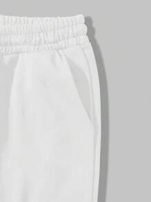 Manfinity EMRG 2件套男士休闲标语印花连帽运动衫和运动裤套装