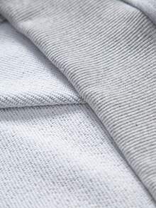 Manfinity Homme 男式圆领长袖图案休闲运动衫 - 淺灰色 - 查看 4